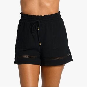 La Blanca Black Swim Cover Up Shorts Women’s Size XL